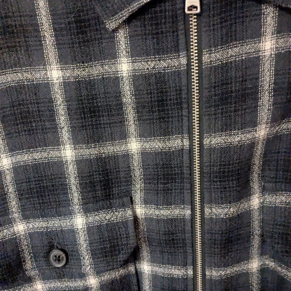 All Saints Black and White Plaid Wool Plaid Men's Jacket XL Extra Large Honshu